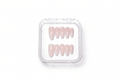 Solid Milky Nude Plain Medium Almond Press On Nails