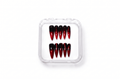 Black Red Long Stiletto Goth Press On Nails
