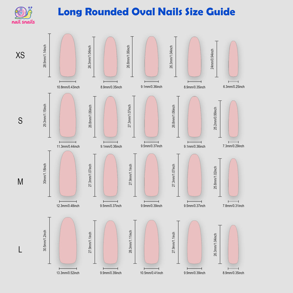 Pink Heart French Medium Almond Daily Press On Nails