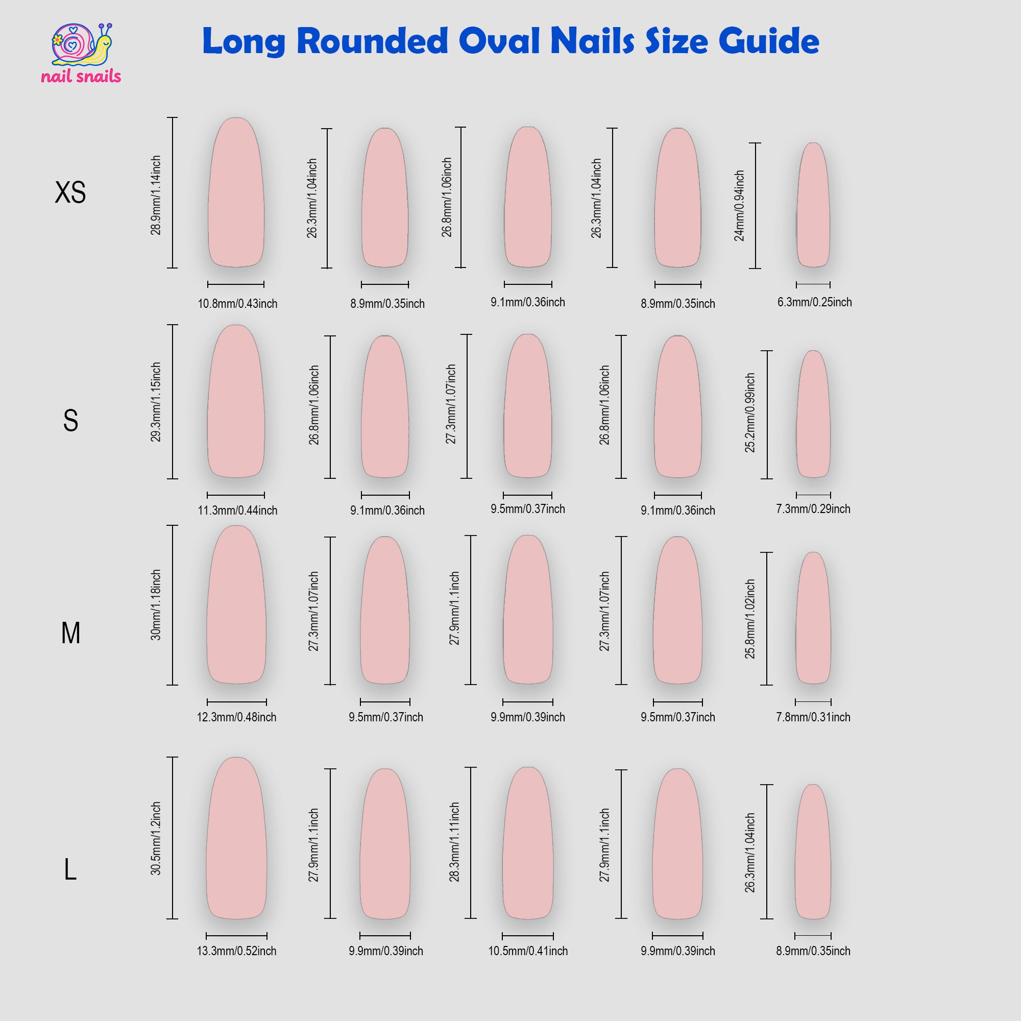 Pink Heart French Medium Almond Daily Press On Nails
