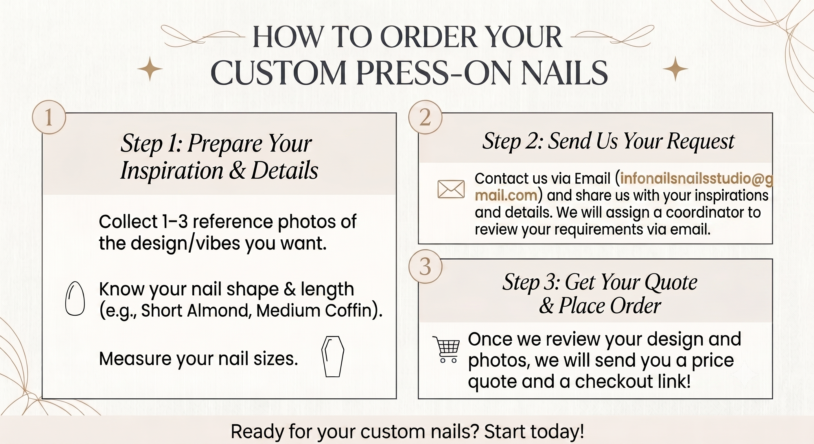 Customize Press-On Nails (Please contact us before placing the order)